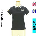 【中古】【古着】 ビームス BEAMS ポロシャツ トップス BEAMS GOLF 星柄ポロシャツ 夏物 春夏 紺色/ネイビー