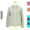 【中古】【古着】 アディダス adidas ジャージトップス ジャージ ジップアップスウェットパーカー 秋物 秋冬 春秋 グレー
