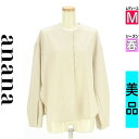 【中古】【古着】 アナナ anana ブラウス シャツ ノーカラージャケット 春物 春秋 春夏 ベージュ