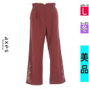 \SS週末限定★25%OFFクーポン/ アクシーズファム axes femme パンツ レディース 冬 レッド L 刺繍入り起毛セミワイドパンツ 【中古】【古着】【新着】ポイント10倍