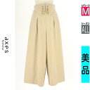 \SS週末限定★25%OFFクーポン/ アクシーズファム axes femme パンツ レディース オールシーズン ベージュ M フェイクベルト付きワイドパンツ 【中古】【古着】【新着】ポイント10倍