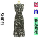 \スーパーSALE限定★全品20%OFFクーポン/ スナイデル Snidel ワンピース チュニック レディース 夏 半袖 ブラック M ノースリ花柄シフォンワンピース 【中古】【古着】【新着】ポイント10倍