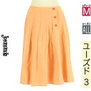 \スーパーSALE限定★全品20%OFFクーポン/ ホコモモラ Jocomomola スカート レディース オールシーズン オレンジ M ミディ丈タックフレアスカート 【中古】【古着】【新着】ポイント10倍