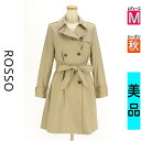 \SS週末限定★25%OFFクーポン/ ロッソ ROSSO トレンチコート レディース 秋 ベージュ M ロングトレンチコート 【中古】【古着】【新着】ポイント10倍