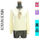 【中古】【古着】 ミッシュマッシュ MISCH MASCH ニット トップス パール付きボウタイニット 冬物 冬 秋冬 アイボリー
