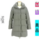 \SS週末限定★25%OFFクーポン/ スローブイエナ SLOBE IENA ダウンジャケット ダウンコート レディース 冬 グレー M ビッグショールダウンコート 【中古】【古着】【新着】ポイント10倍