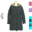\SS週末限定★25%OFFクーポン/ スローブイエナ SLOBE IENA ダウンジャケット ダウンコート レディース 冬 紺色/ネイビー M ファーフードリバーシブルダウンコート 【中古】【古着】【新着】ポイント10倍