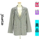 【10/9 値下げ】【中古】【古着】 ジュエティ jouetie ジャケット アウター オーバーサイズチェックジャケット 冬物 冬 秋冬 ブルー