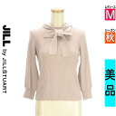 【中古】【古着】 ジルバイジルスチュアート JILL by JILLSTUART ニット トップス リボン付き8分袖リブニット 秋物 秋冬 春秋 パープル