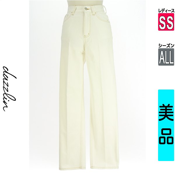 【11/13 値下げ】【中古】【古着】 ダズリン dazzlin デニムパンツ パンツ ホワイトデニムパンツ オールシーズン ホワイト