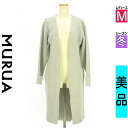 【10/23 値下げ】【中古】【古着】 ムルーア MURUA カーディガン ボレロ ロングニットカーディガン 冬物 冬 秋冬 グレー