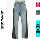 【中古】【古着】 ジーナシス JEANASiS デニムパンツ パンツ 異素材切替ストレートデニムパンツ オールシーズン ブラック