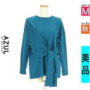 【中古】【古着】 アズールバイマウジー AZUL BY MOUSSY ニット トップス 変形ニットトップス 秋物 秋冬 春秋 ブルー