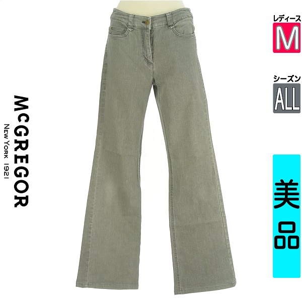 ＼ブラックフライデー★30%OFFクーポン配布中／ マックレガー McGREGOR デニムパンツ レディース オールシーズン グレー M セミフレアデニムパンツ 【中古】【古着】【人気】