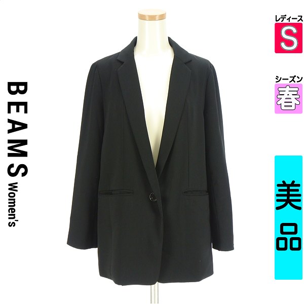 【中古】【古着】 ビームス　ウーマン BEAMS Women's ジャケット アウター Ray BEAMS ワンボタンテーラードジャケット 春物 春秋 春夏 ブラック