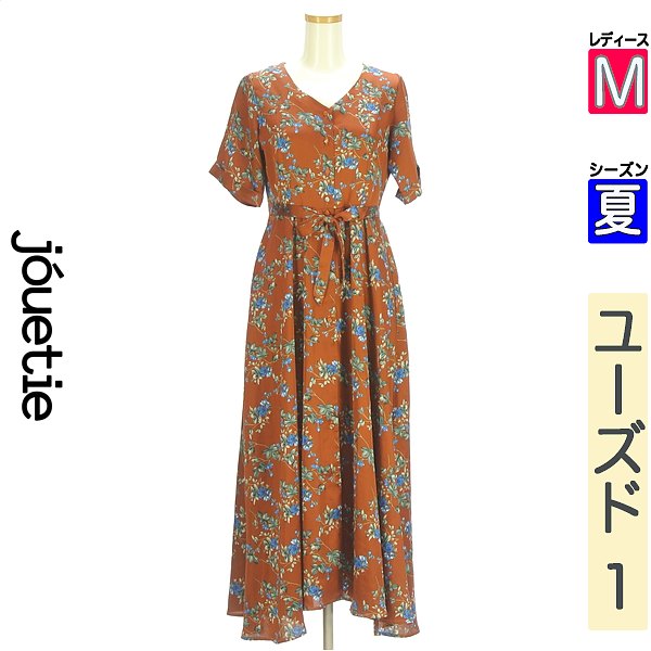 【中古】【古着】 ジュエティ jouetie ワンピース チュニック ワンピース 半そで花柄ワンピース 夏物 春夏 ブラウン