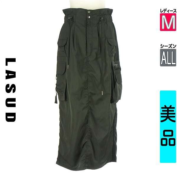 ラシュッド LA SUD ロングスカート マキシスカート レディース オールシーズン ブラック M カーゴロングスカート 【中古】【古着】【新着】