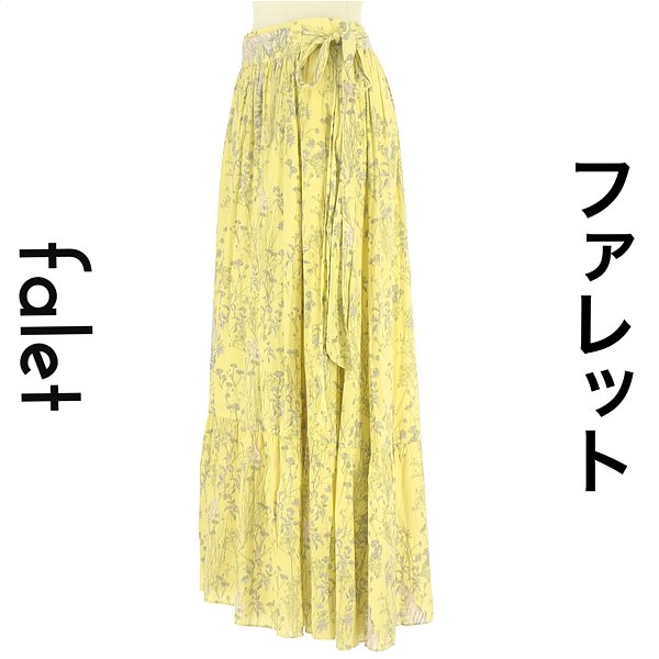 ＼お買い物マラソンP2倍／ ミラオーウェン Mila Owen ロングスカート マキシスカート レディース 夏 イエロー M ラップロングスカート 【中古】【古着】【新着】 falet-falet-10279620 ブランド古着のファレット サンプル画像3