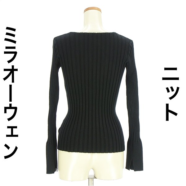 ミラオーウェン Mila Owen ニット レディース 冬 長袖 紺色/ネイビー M キャンディスリーブアシメリブニット 【中古】【古着】【人気】 falet-falet-10279675 ブランド古着のファレット サンプル画像2