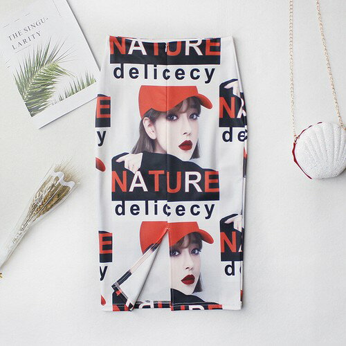 原宿系 DANCEファッション　カジュアル系　ストリート系　インパクトあり　プリントデザイン 膝丈スカート　　リゾート　カジュアル　ラウンジ　キャバクラ　ナイトワークにも