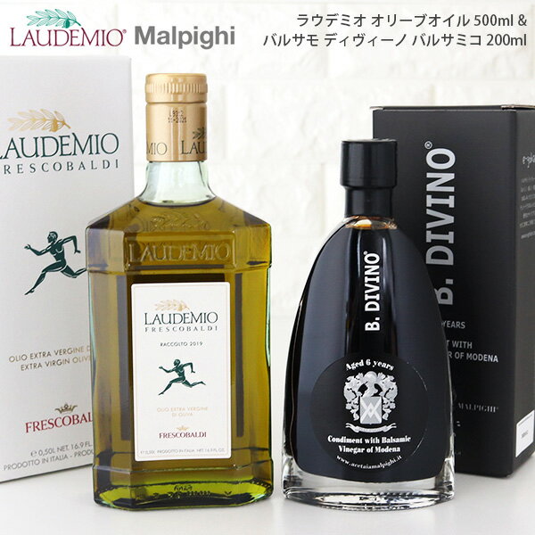 フレスコバルディ ラウデミオ オリーブオイル ( 500ml )＆ バルサモ ディヴィーノ ( バルサミコ ) ギフトセット 【 正規販売店 】のサムネイル