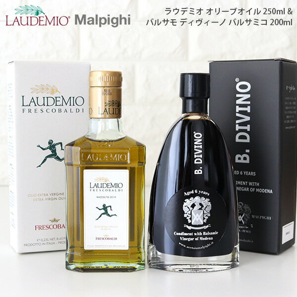 フレスコバルディ ラウデミオ オリーブオイル ハーフボトル ( 250ml )＆ バルサモ ディヴィーノ 200ml ( バルサミコ ) ギフトセット 【 正規販売店 】【 メール便不可 】のサムネイル