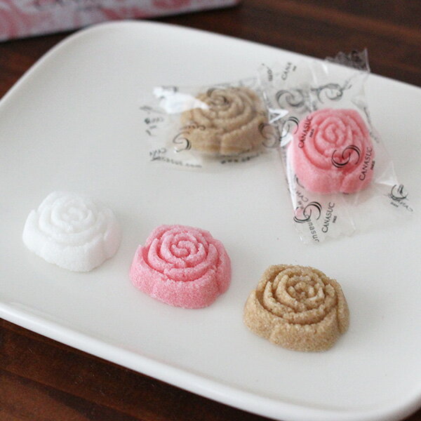 カナスック ( CANASUC ) 角砂糖 ラッピング ローズ シュガー ボックス 180g Wrapping Rose Sugar Box .