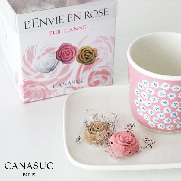 カナスック ( CANASUC ) 角砂糖 ラッピング ローズ シュガー ボックス 180g Wrapping Rose Sugar Box .