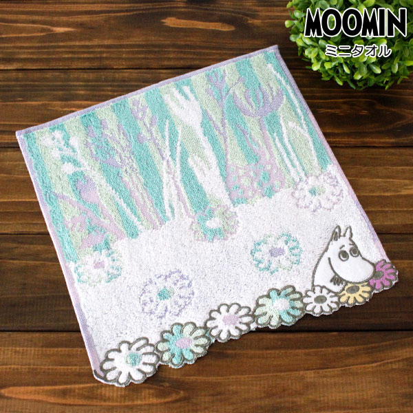 【 メール便5枚まで可 】 ムーミン ミニタオル 「 フォレストグリーティング ( ムーミントロール )」 MOOMIN mini towel 25×25cm 【 熨斗対応不可 】 1