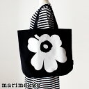 マリメッコ マリメッコ ウニッコ Torna Wx トートバッグ / ブラック×ホワイト marimekko Unikko bag 【 正規販売店 】