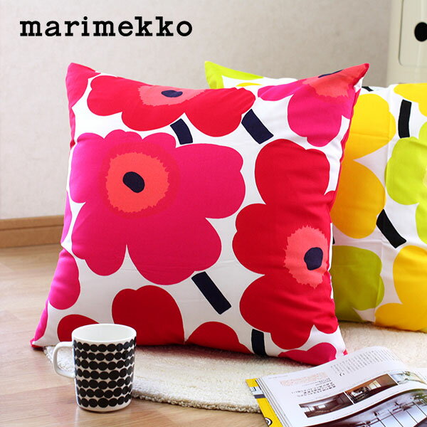 【 メール便 可 】 マリメッコ ( marimekko ) PIENI UNIKKO ピエニ ウニッコ クッションカバー 50cm×50cm / ホワイト×レッド （中綿なし） 【 正規販売店 】