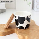 マリメッコ ウニッコ センテッド キャンドル / ブラック×ホワイト　marimekko Unikko Scented candle　【 正規販売店 】【 熨斗対応不可/メール便不可 】