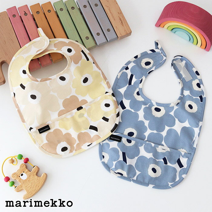  マリメッコ ミニ ウニッコ スタイ よだれかけ ビブ お食事用エプロン / 全2色　marimekko Mini Unikko Bib 1pc 