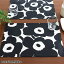 マリメッコ ピエニ ウニッコ アクリルコーティング プレイスマット / ブラック×ホワイト　marimekko Pieni Unikko Acryl coating placemat 【 正規販売店 】【 熨斗対応不可/メール便不可 】