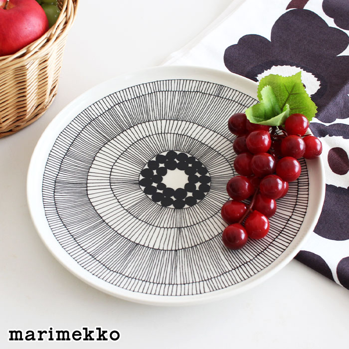 マリメッコ 皿・プレート マリメッコ シイルトラプータルハ プレート φ25cm / ホワイト　marimekko Siirtolapuutarha plate 250mm 【 正規販売店 】【 メール便不可 】