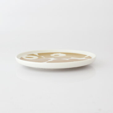 マリメッコ ウニッコ ミニ プレート 13.5cm / ホワイト×ベージュ　marimekko UNIKKO plate 135mm　【 正規販売店 】
