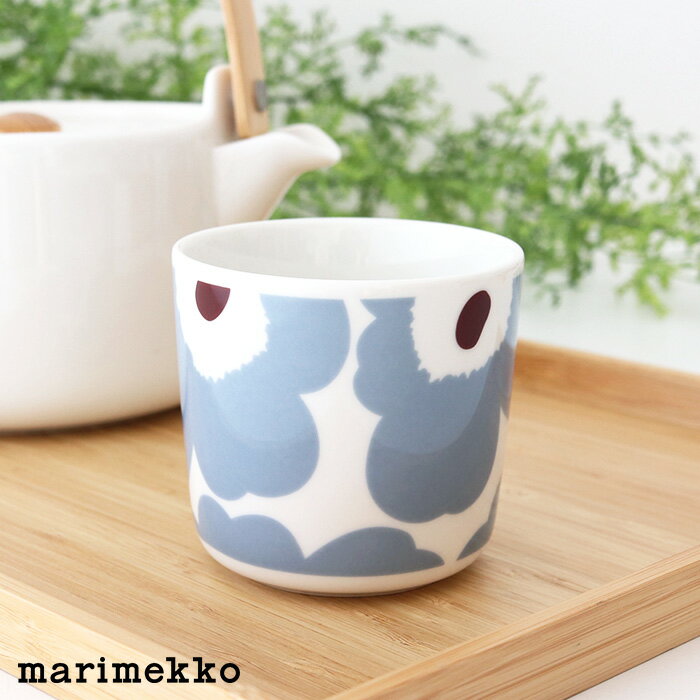 マリメッコ ウニッコ ラテマグ 200ml 【 単品 】/ ブルーグレー×ホワイト　marimekko Unikko lattemug 1pc　【 正規販売店 】