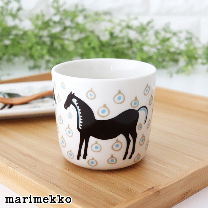 マリメッコ ムスタ タンマ ラテマグ 200ml 【 単品 】/ ダークブラウン×ホワイト　marimekko Musta Tamma lattemug 1pc　【 正規販売店 】