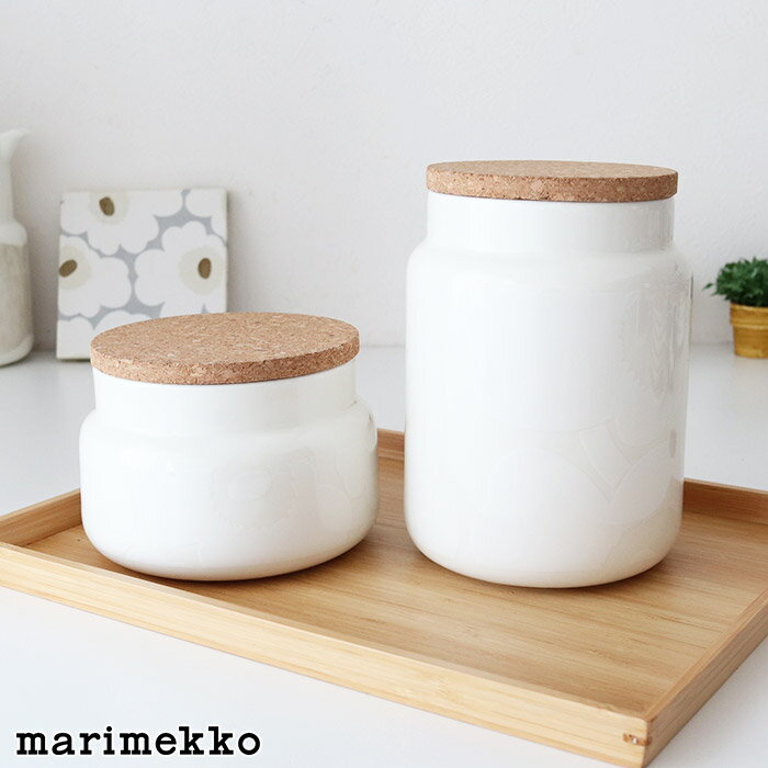 マリメッコ ウニッコ ジャー ホワイト / 2サイズ　marimekko Unikko Jar　【 正規販売店 】【 メール便不可 】