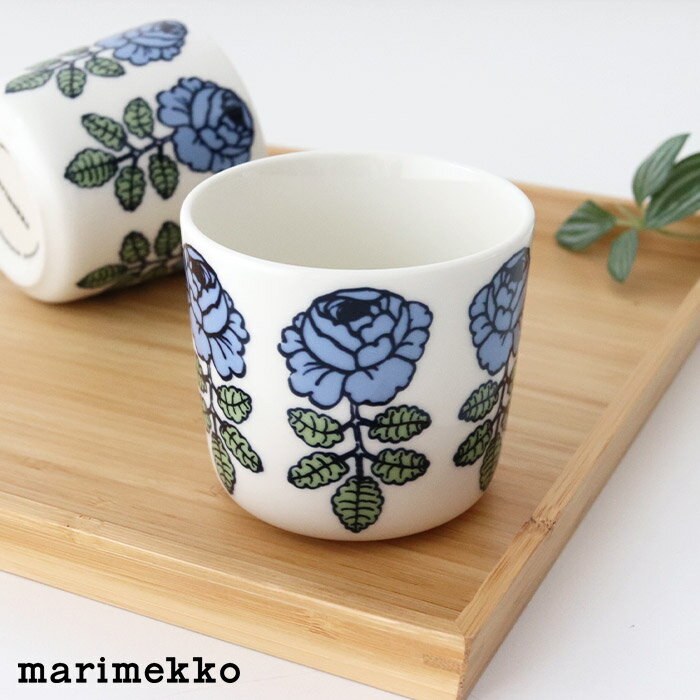 マリメッコ ヴィヒキルース ラテマグ 200ml 【 単品 】/ ライトブルー×ライトグリーン　marimekko Vihkiruusu lattemug 1pc　【 正規販売店 】【 アジア限定 】【 メール便不可 】