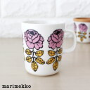 マリメッコ ヴィヒキルース マグ 250ml / ホワイト×ピンク×イエロー marimekko Vihkiruusu mug cup 【 正規販売店 】【 メール便不可 】