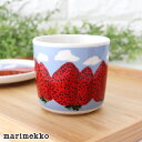 マリメッコ マンシッカ ヴォレット ラテマグ 200ml 【 単品 】/ レッド×ブルー×ホワイト marimekko Mansikkavuoret lattemug 1pc 【 正規販売店 】【 メール便不可 】