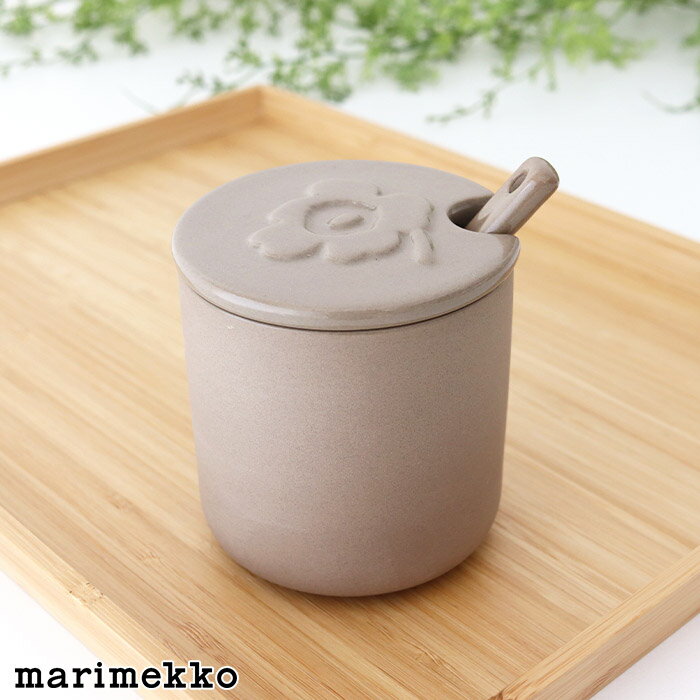 マリメッコ ウニッコ ジャー 調味料入れ 蓋＆スプーン付き / テラ　marimekko Unikko Jar With Lid & Spoon　【 正規販売店 】【 メール便不可 】のサムネイル