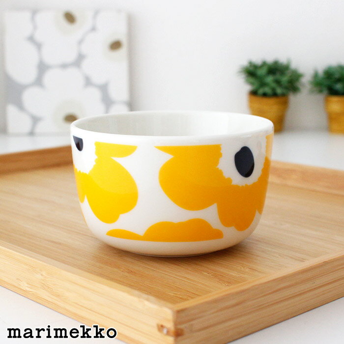マリメッコ ウニッコ ボウル 250ml / イエロー×ダークブルー　marimekko Unikko bowl 【 正規販売店 】【 メール便不可 】のサムネイル