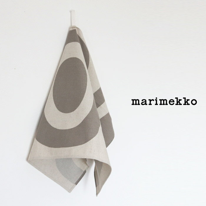 【 メール便可 】 マリメッコ メローニ キッチンタオル ティータオル 1枚 / リネン×グレー　marimekko Melooni Kitchen towel 1pc 【 正規販売店 】