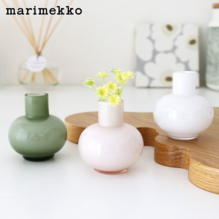 マリメッコ ミニ フラワーベース 3個セット / オリーブ×ピンク×ホワイト　marimekko mini flower vase 3pcs　一輪挿し 花瓶　【 正規販売店 】