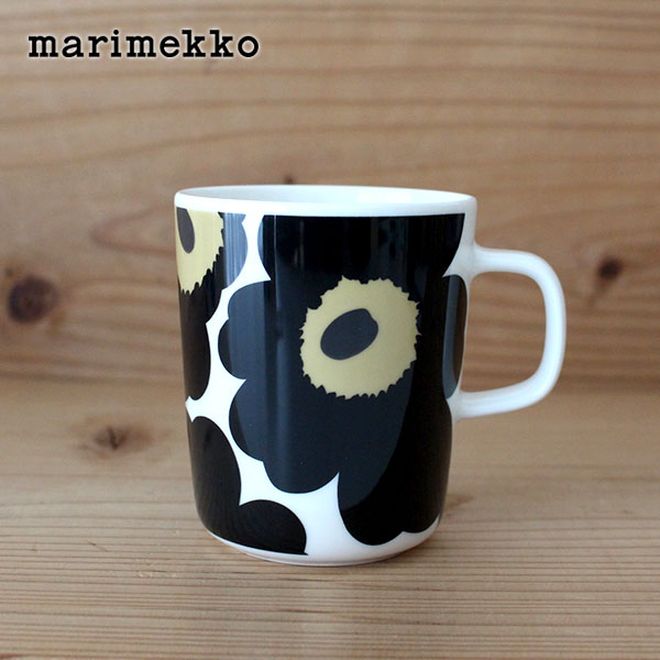 マリメッコ ウニッコ マグ 250ml / ホワイト×ブラック　marimekko UNIKKO mug cup　【 正規販売店 】