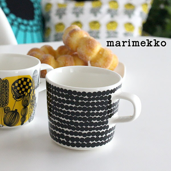 マリメッコ ( marimekko ) コーヒーカップ SIIRTOLAPUUTARHA （ シイルトラプータルハ ）/ (取手あり) ドット柄 【 正規販売店 】.