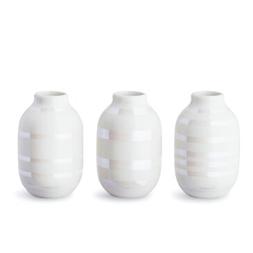 ケーラー オマジオ ベース ミニサイズ 3個セット H80 / パール KAHLER Omaggio vase フラワーベース 花瓶 【 正規販売店 】