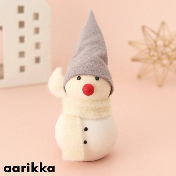 アアリッカ スノーマン ( 雪だるま ) H11cm　aarikka Lumiukko Talvikaveri　クリスマス 置物 雑貨 【 正規販売店 】【 熨斗対応不可/メール便不可 】